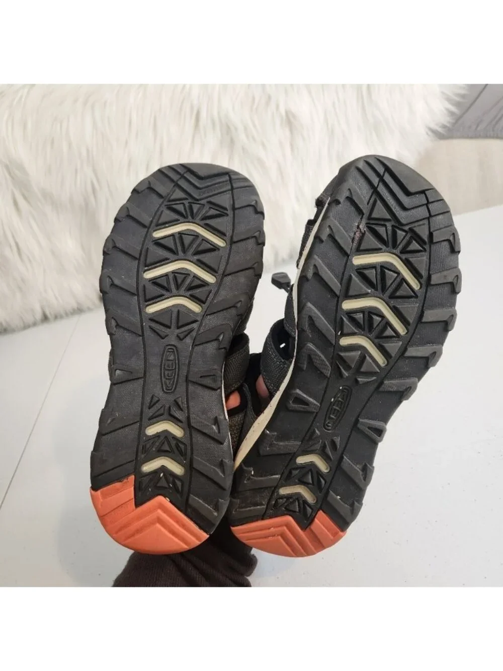 KEEN Newport Neo H2 Magnet Spice Orange Black Youth Kids Size 3 Sandals Shoes